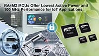 Image of Renesas' RA4M2 100 MHz Arm® Cortex®-M33 TrustZone®